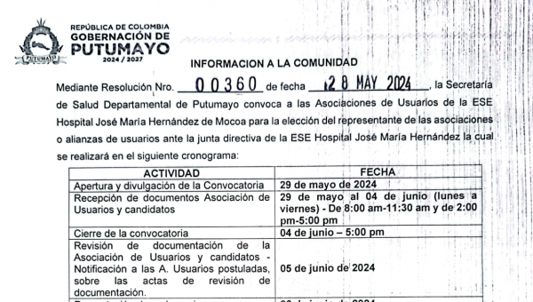 Comunicado 00360 del 28 de mayo de 2024