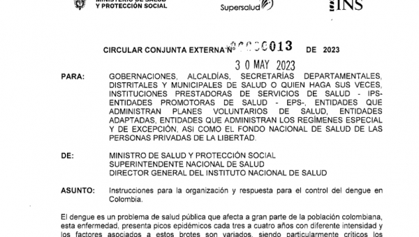 Circular conjunta externa 0013 del 30 de mayo de 2023.